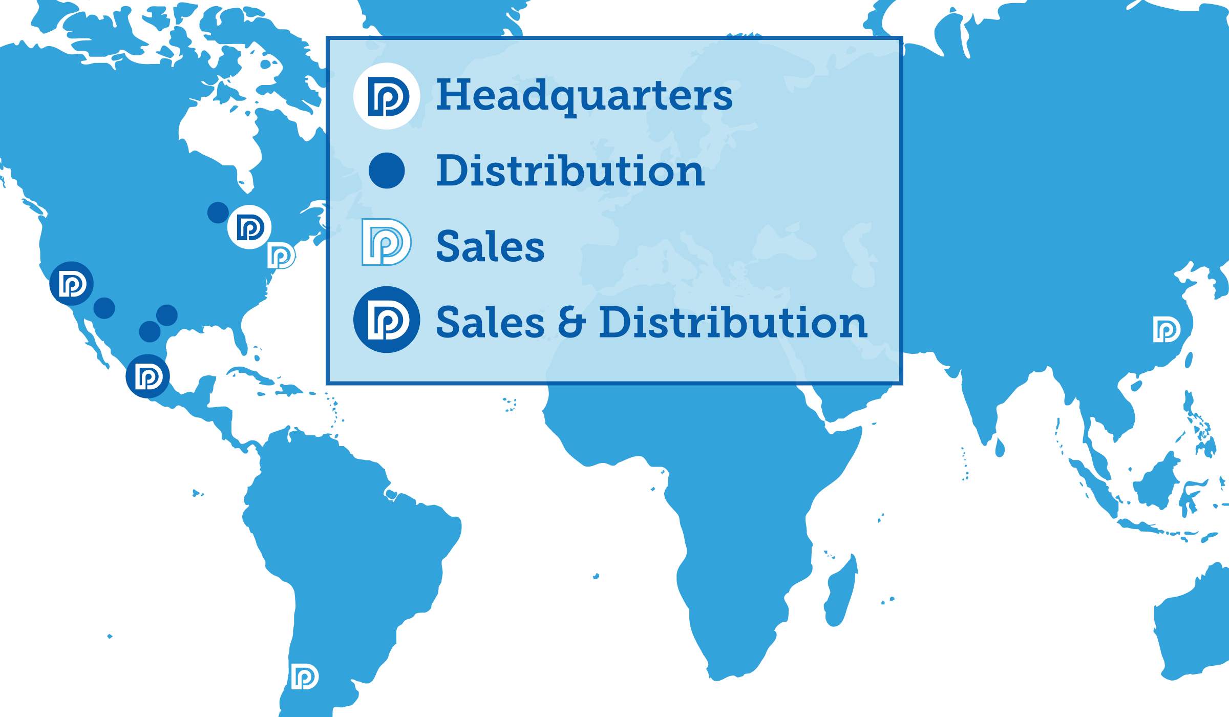 DuPak Global Service Map